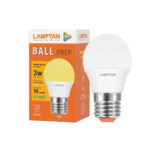 หลอดไฟ LED BALL PREP 3W. แสง Warm White