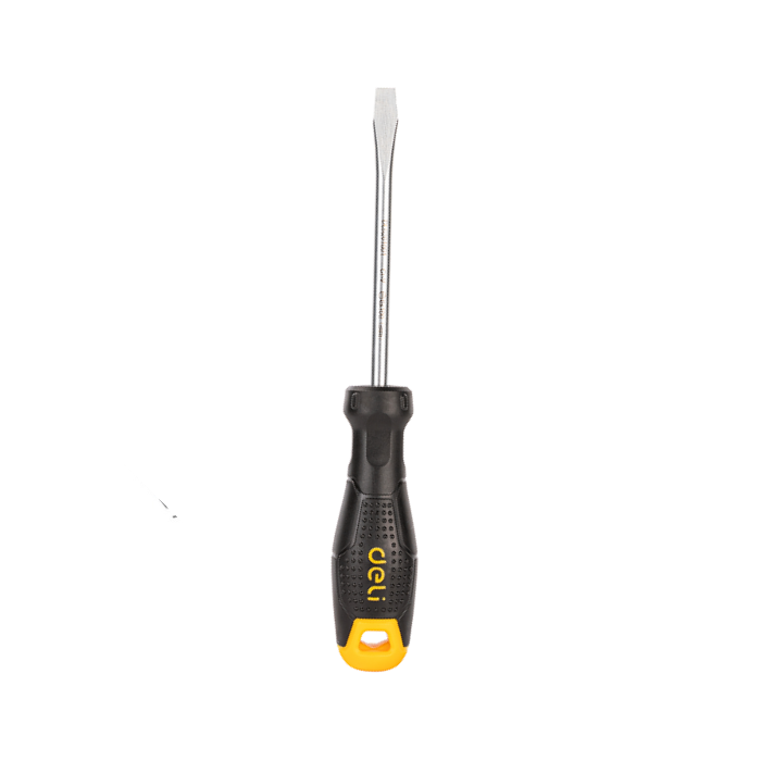 ไขควงปากแบน 6*100mm Cr-v EDL6270041 ด้ามทะลุ DELI+
