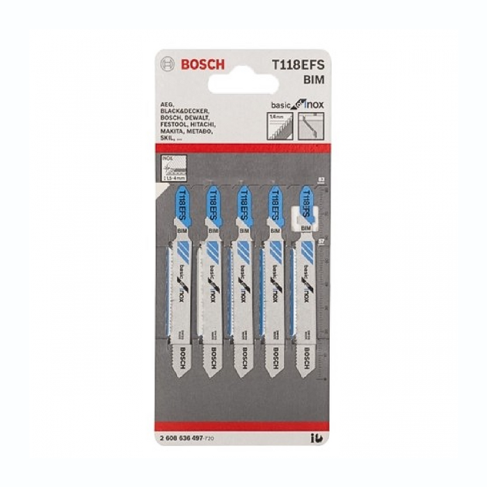 ใบเลื่อยจิ๊กซอตัดสตล.1-4มม T118EFS BOSCH