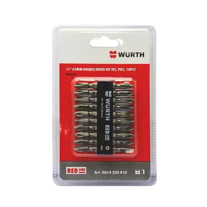 ชุดดอกสว่านไขควง PH2-SORT-65MM-10ชิ้น WURTH
