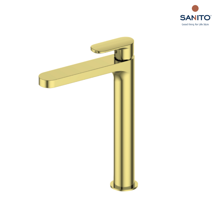 ก๊อกผสมอ่างล้างหน้า ทรงสูง แบบก้านโยก Series MIDAS - SANITO