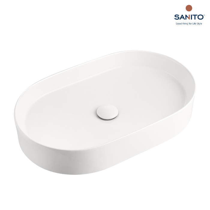 อ่างล้างหน้าวางบนเคาน์เตอร์ Series OVALO - SANITO