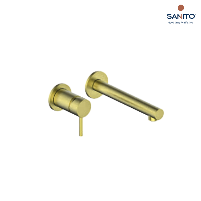 ก๊อกอ่างล้างหน้าติดผนัง แบบก้านโยก Series BREEZ - SANITO