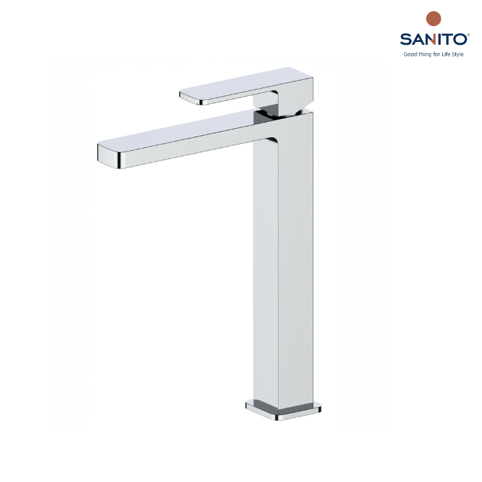 ก๊อกผสมอ่างล้างหน้า ทรงสูง แบบก้านโยก Series IRIS - SANITO