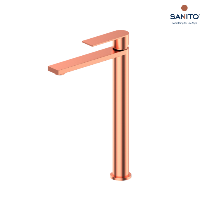 ก๊อกผสมอ่างล้างหน้า ทรงสูง แบบก้านโยก Series VELIN - SANITO