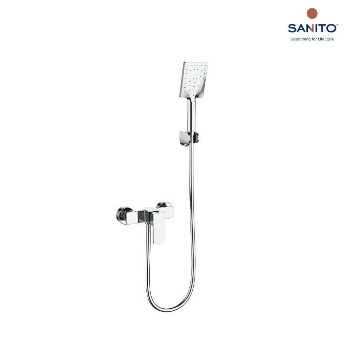 ชุดฝักบัวสายอ่อน พร้อมก๊อกผสมยืนอาบ Series LIVA - SANITO