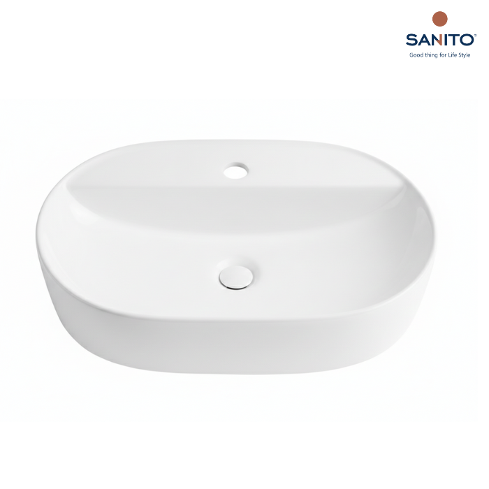 อ่างล้างหน้าวางบนเคาน์เตอร์ Series CURVA - SANITO