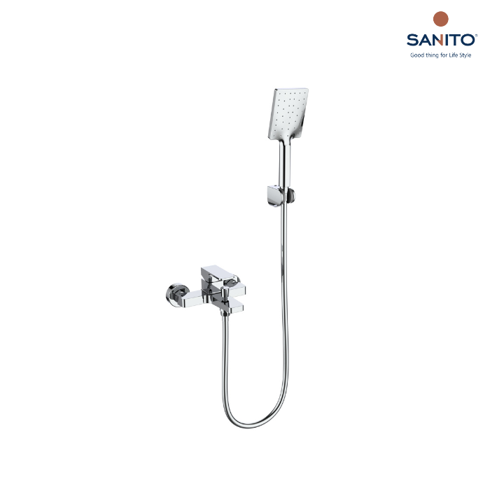 ชุดฝักบัวสายอ่อน พร้อมก๊อกผสมยืนอาบ Series LIVA - SANITO